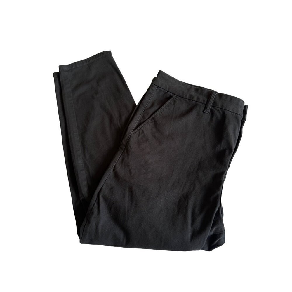 American Eagle Womens Super Stretch Pants Sz 24 Short Black Cotton Blend Comfort